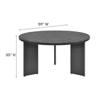 EEI-7055-GRY Tahoe Round Outdoor Patio Aluminum Dining Table by Modway