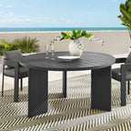 EEI-7055-GRY Tahoe Round Outdoor Patio Aluminum Dining Table by Modway