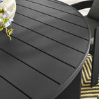 EEI-7055-GRY Tahoe Round Outdoor Patio Aluminum Dining Table by Modway