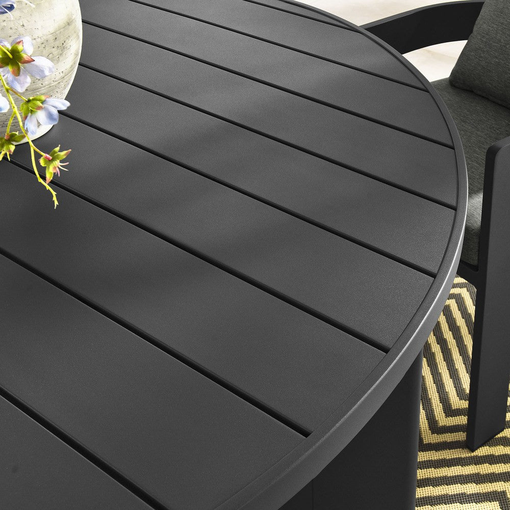 EEI-7055-GRY Tahoe Round Outdoor Patio Aluminum Dining Table by Modway