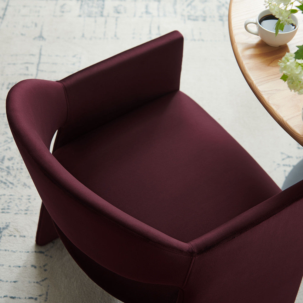 Modway Talia Performance Velvet Dining Armchair by Modway-EEI-7081
