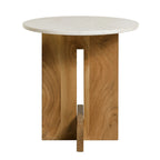 Modway Tarin Acacia Wood and Marble Side Table by Modway-EEI-7141-NAT