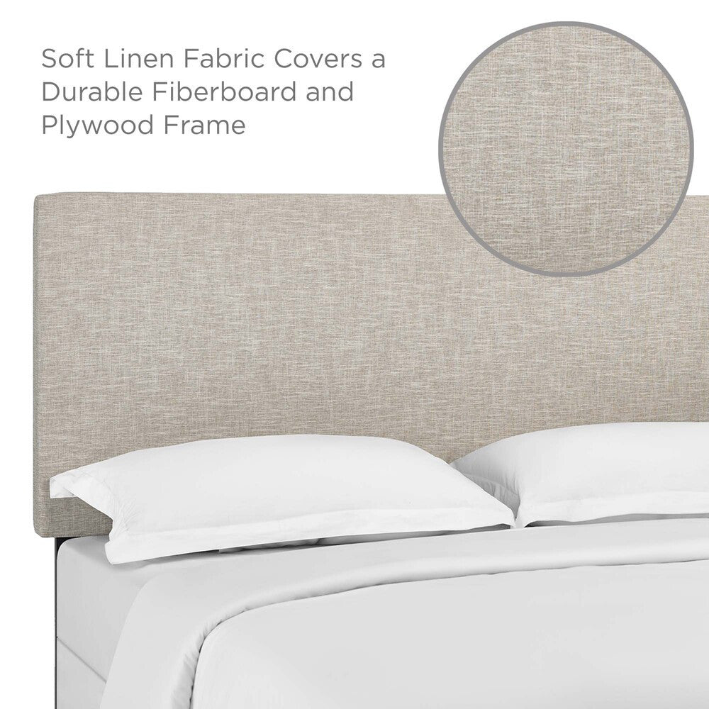 Modway Taylor Upholstered Linen Fabric Full / Queen Headboard by Modway-MOD-5880