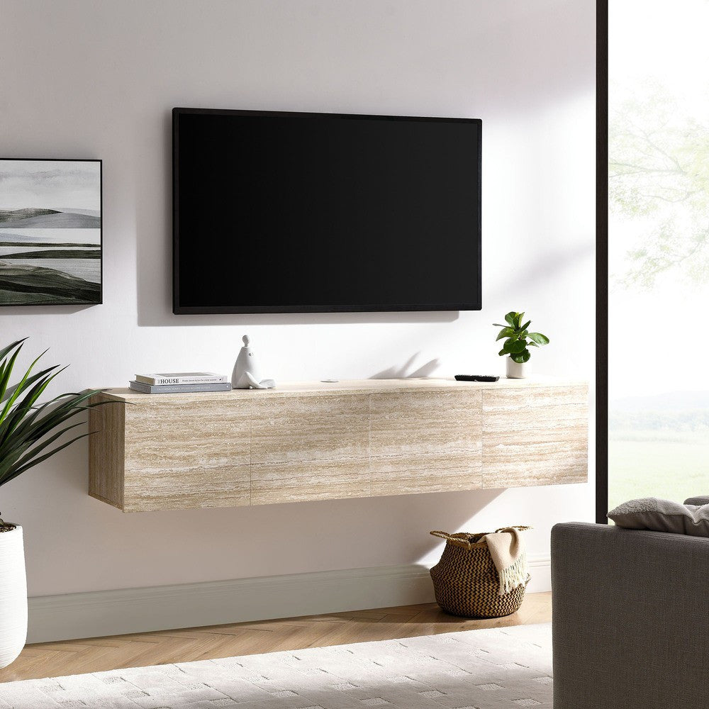 EEI-7006-TRA Terra 71" Wall-Mounted TV Stand by Modway