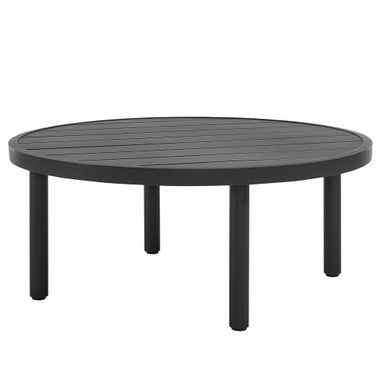 Modway EEI-6978-GPH Terrace 35" Outdoor Patio Aluminum Round Coffee Table Graphite