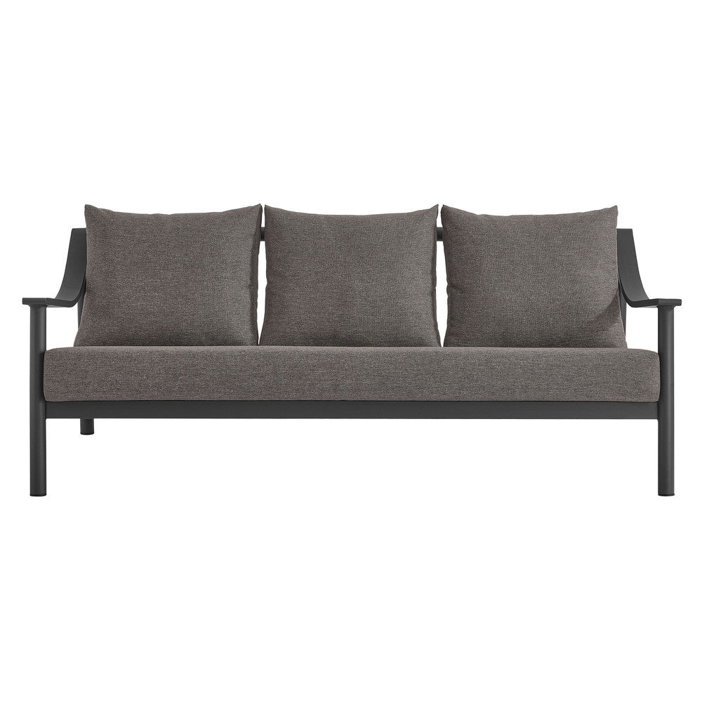 EEI-7061-CAR-GPH Terrace 4-Piece Outdoor Patio Aluminum Furniture Set by Modway