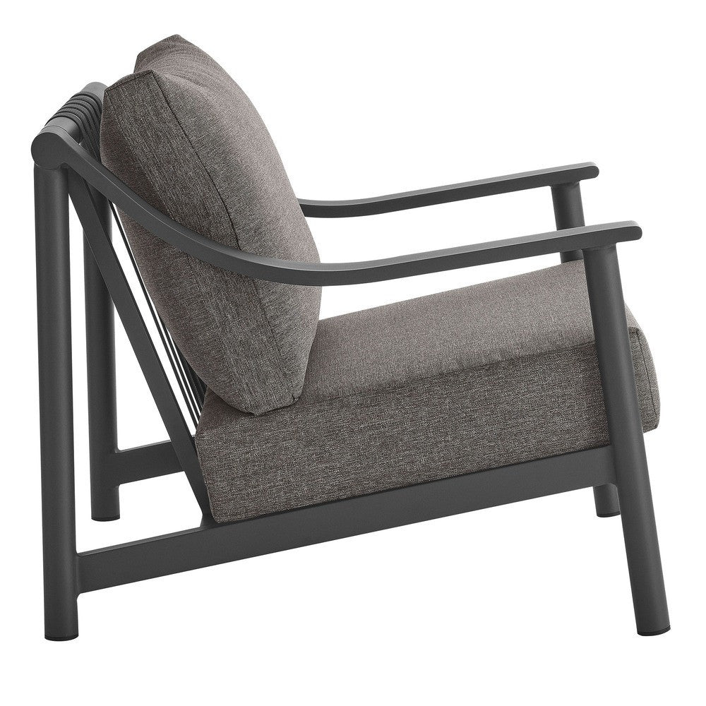 EEI-7061-CAR-GPH Terrace 4-Piece Outdoor Patio Aluminum Furniture Set by Modway
