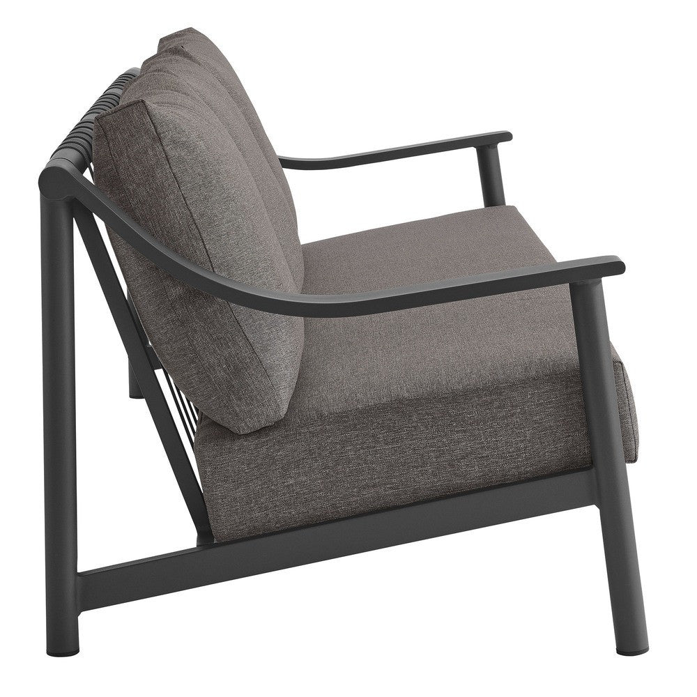 EEI-7061-CAR-GPH Terrace 4-Piece Outdoor Patio Aluminum Furniture Set by Modway