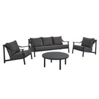 EEI-7061-CAR-GPH Terrace 4-Piece Outdoor Patio Aluminum Furniture Set by Modway