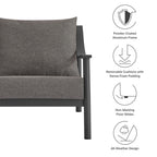 EEI-6976-CAR-GPH Terrace Outdoor Patio Aluminum Accent Armchair by Modway