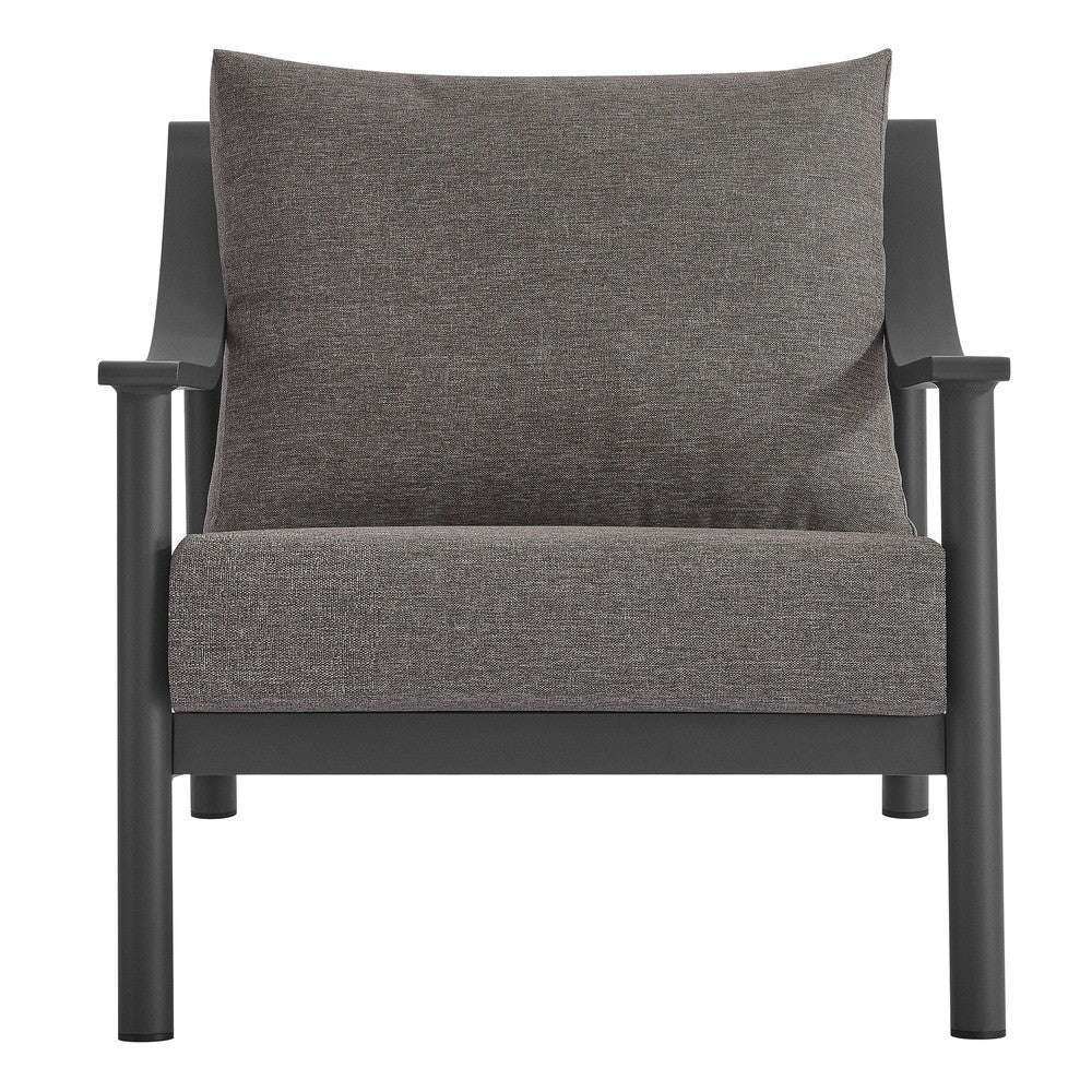 EEI-6976-CAR-GPH Terrace Outdoor Patio Aluminum Accent Armchair by Modway