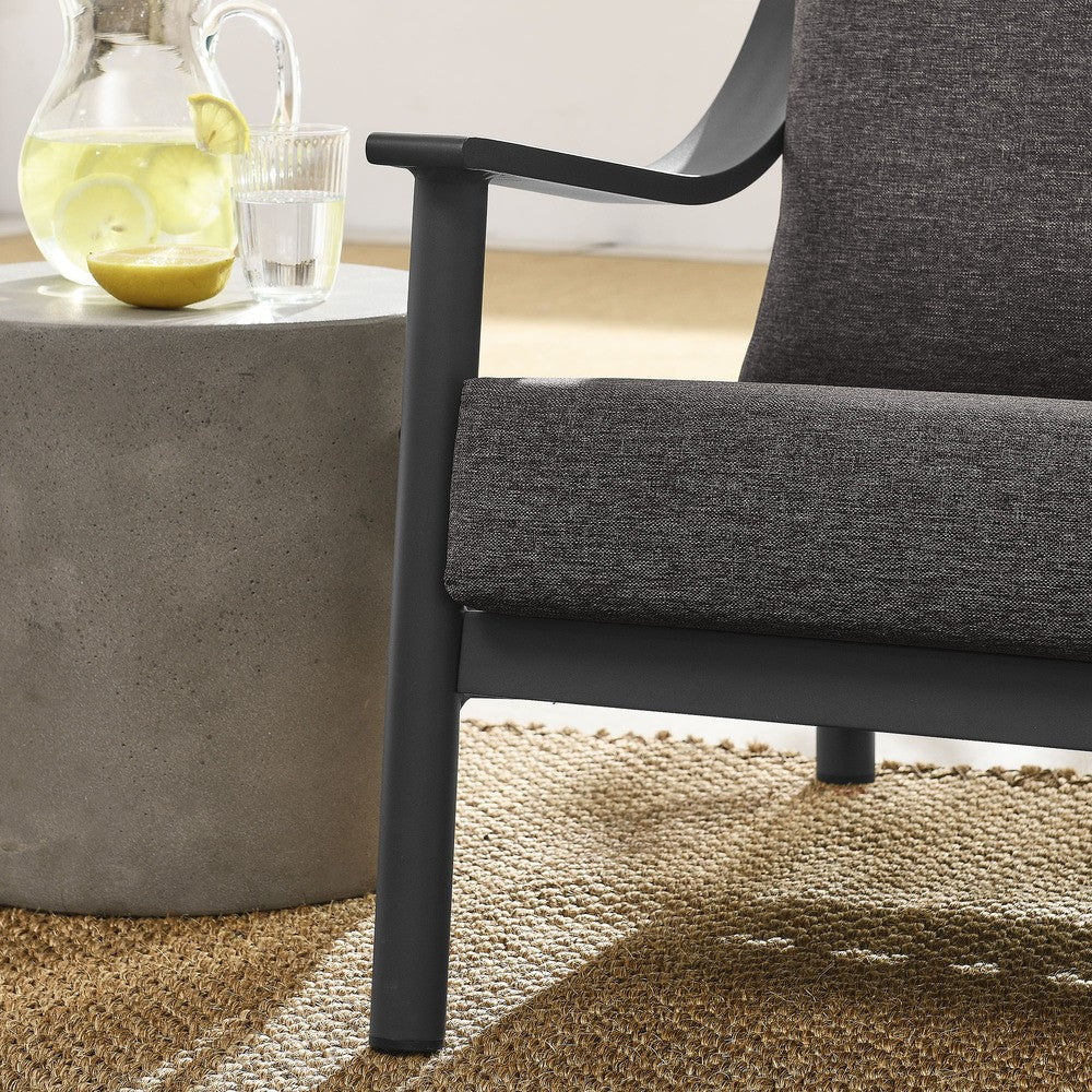 EEI-6976-CAR-GPH Terrace Outdoor Patio Aluminum Accent Armchair by Modway
