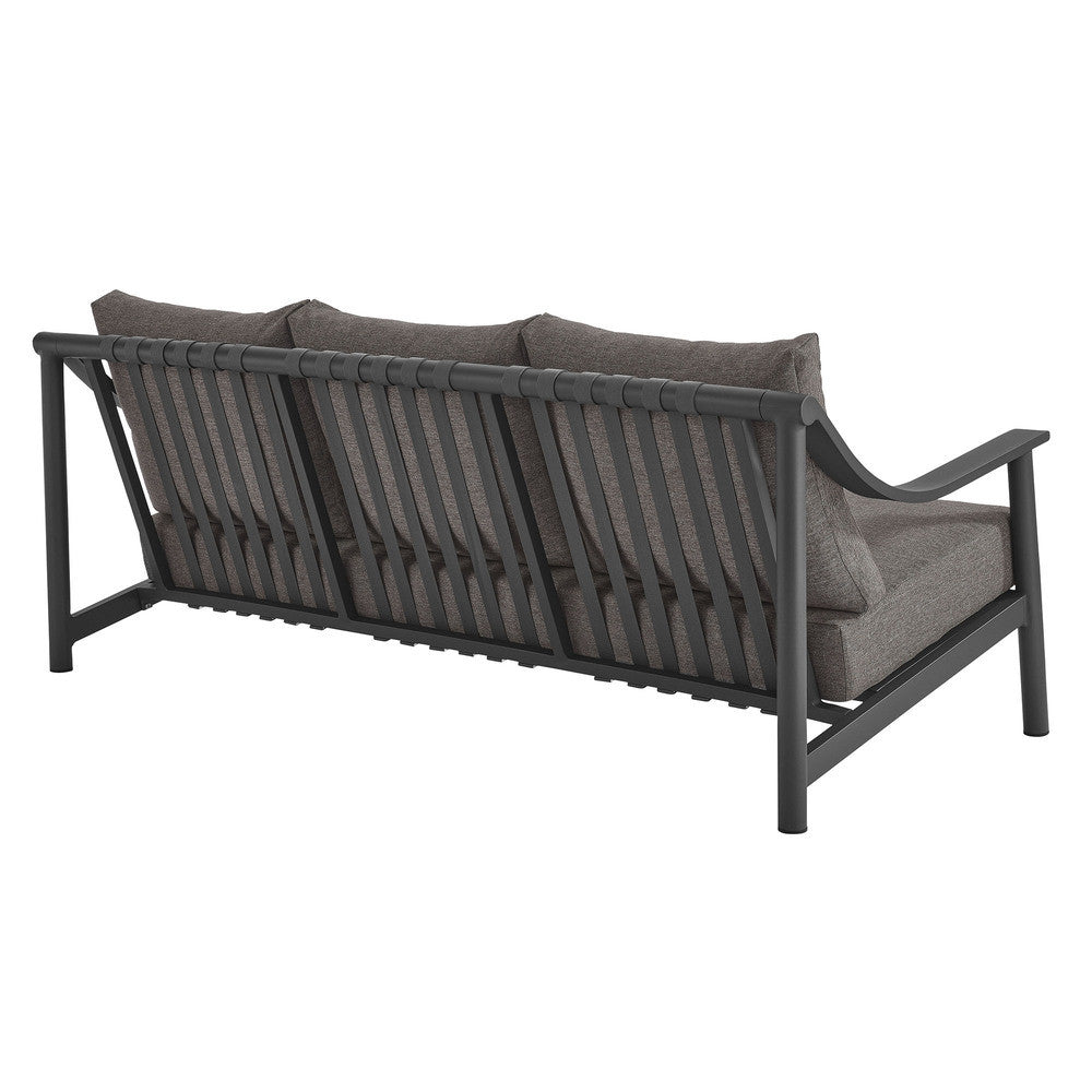 EEI-6977-CAR-GPH Terrace Outdoor Patio Aluminum Sofa by Modway
