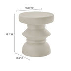 Modway Terza Indoor - Outdoor Patio Concrete Side Table by Modway-EEI-7090-LGR