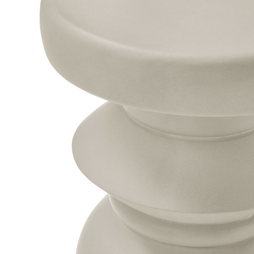 Modway Terza Indoor - Outdoor Patio Concrete Side Table by Modway-EEI-7090-LGR