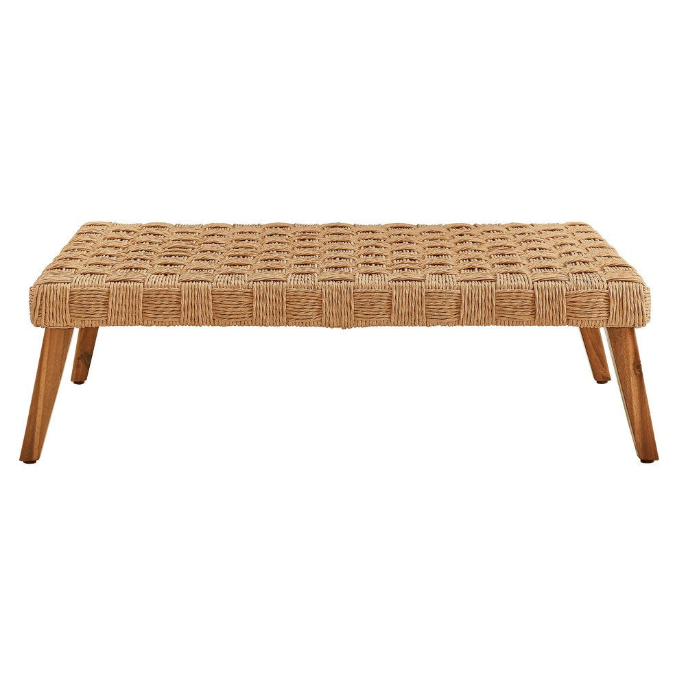 EEI-7135-NAT-LGR Thames 4-Piece Outdoor Patio Wicker Outdoor Patio Rattan Furniture Set by Modway