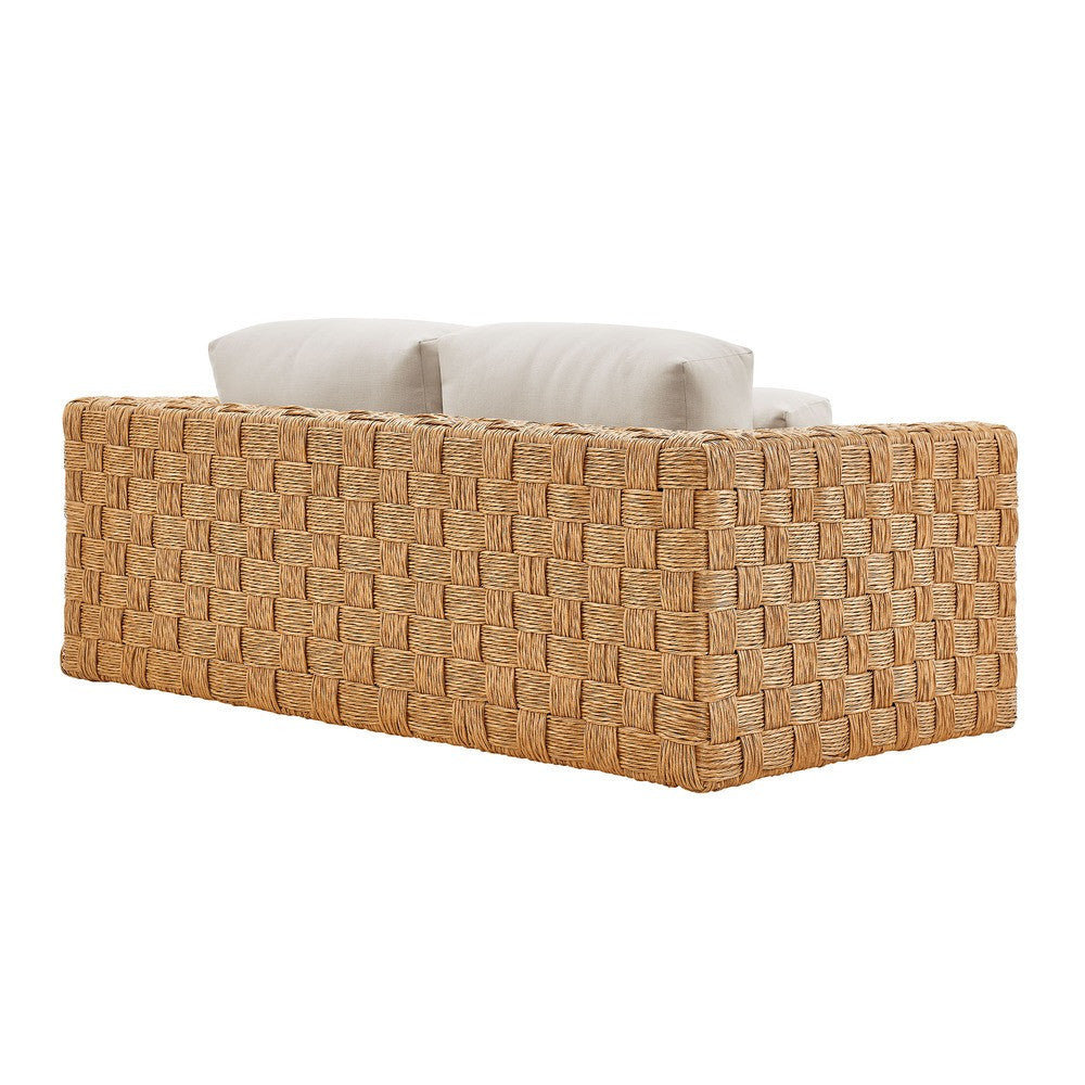 EEI-7135-NAT-LGR Thames 4-Piece Outdoor Patio Wicker Outdoor Patio Rattan Furniture Set by Modway