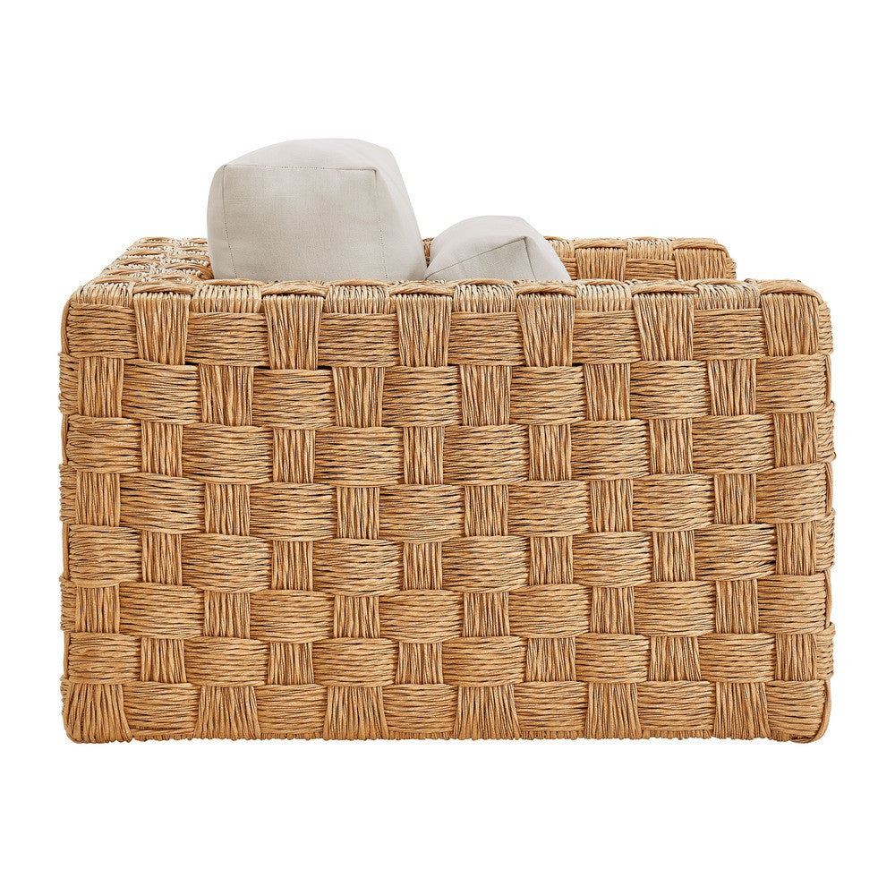EEI-6925-NAT-LGR Thames Outdoor Patio Wicker Outdoor Patio Rattan Armchair by Modway
