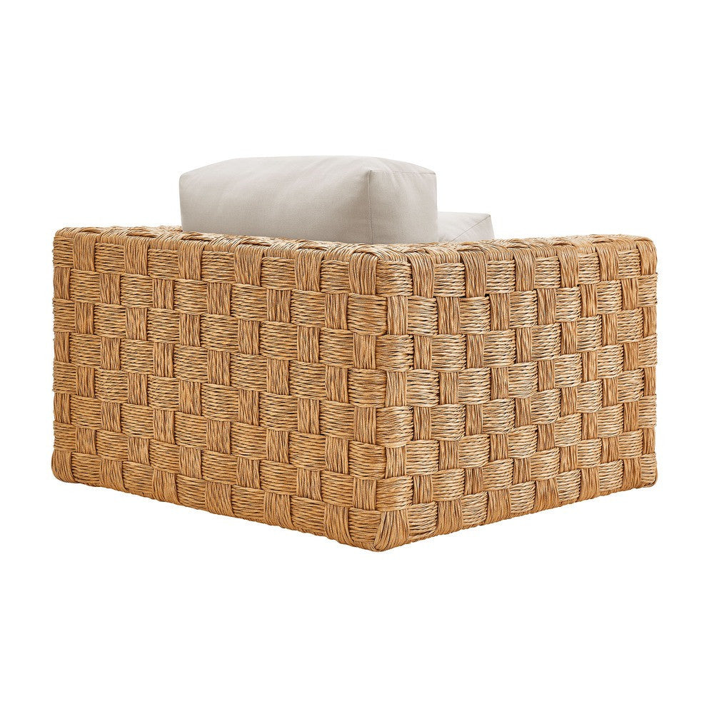 EEI-6925-NAT-LGR Thames Outdoor Patio Wicker Outdoor Patio Rattan Armchair by Modway