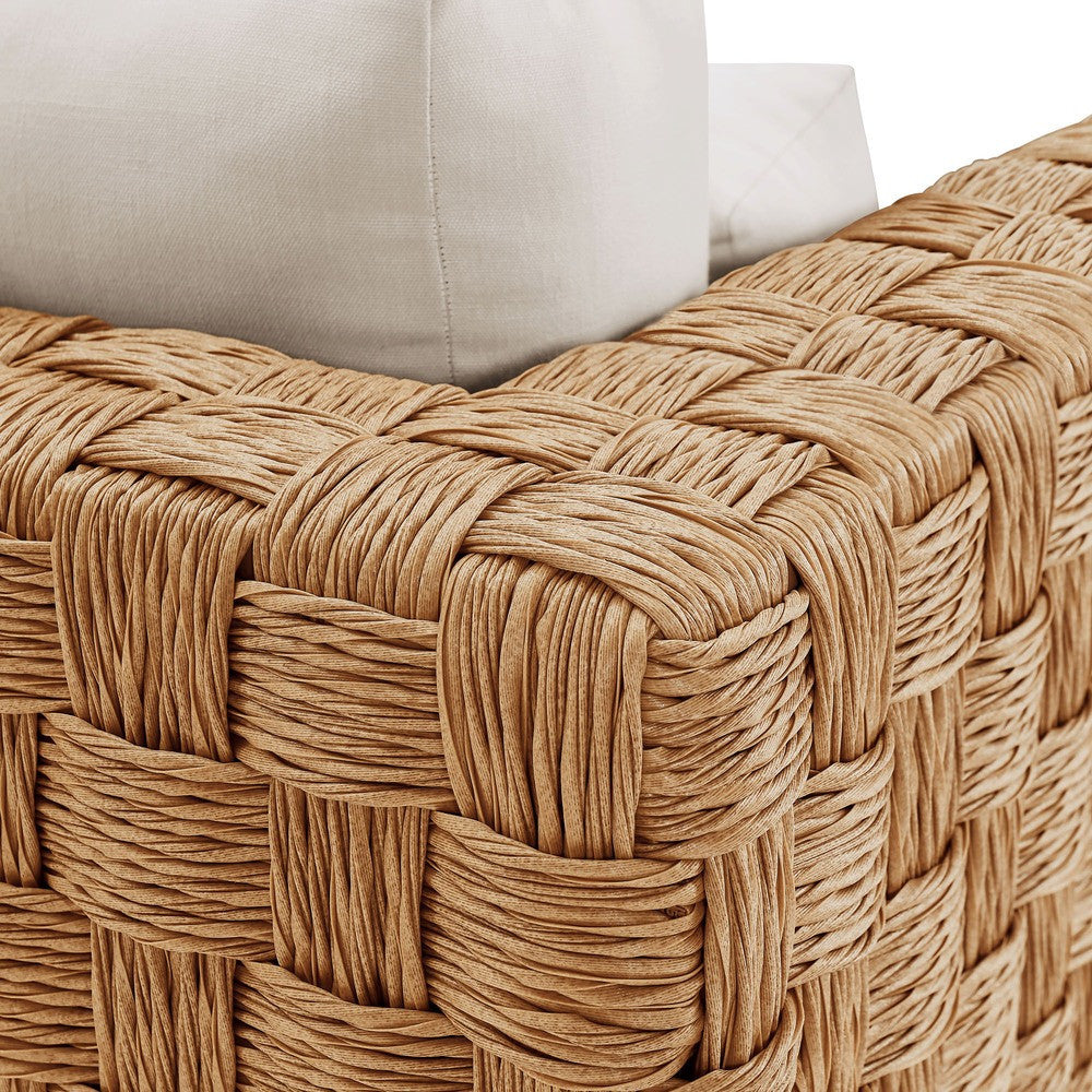 EEI-6925-NAT-LGR Thames Outdoor Patio Wicker Outdoor Patio Rattan Armchair by Modway