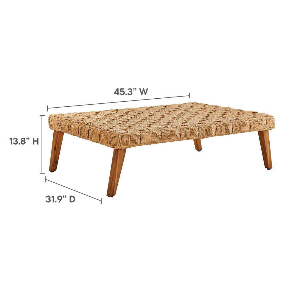 EEI-6926-NAT Thames Outdoor Patio Wicker Outdoor Patio Rattan Coffee Table by Modway