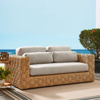 EEI-6924-NAT-LGR Thames Outdoor Patio Wicker Outdoor Patio Rattan Loveseat by Modway