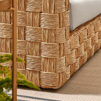 EEI-6924-NAT-LGR Thames Outdoor Patio Wicker Outdoor Patio Rattan Loveseat by Modway