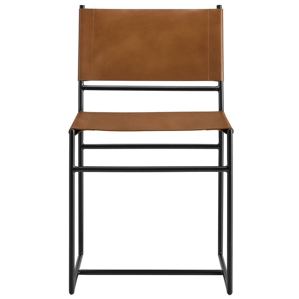 Modway Thatcher Leather and Metal Dining Chair by Modway-EEI-7196-TAN