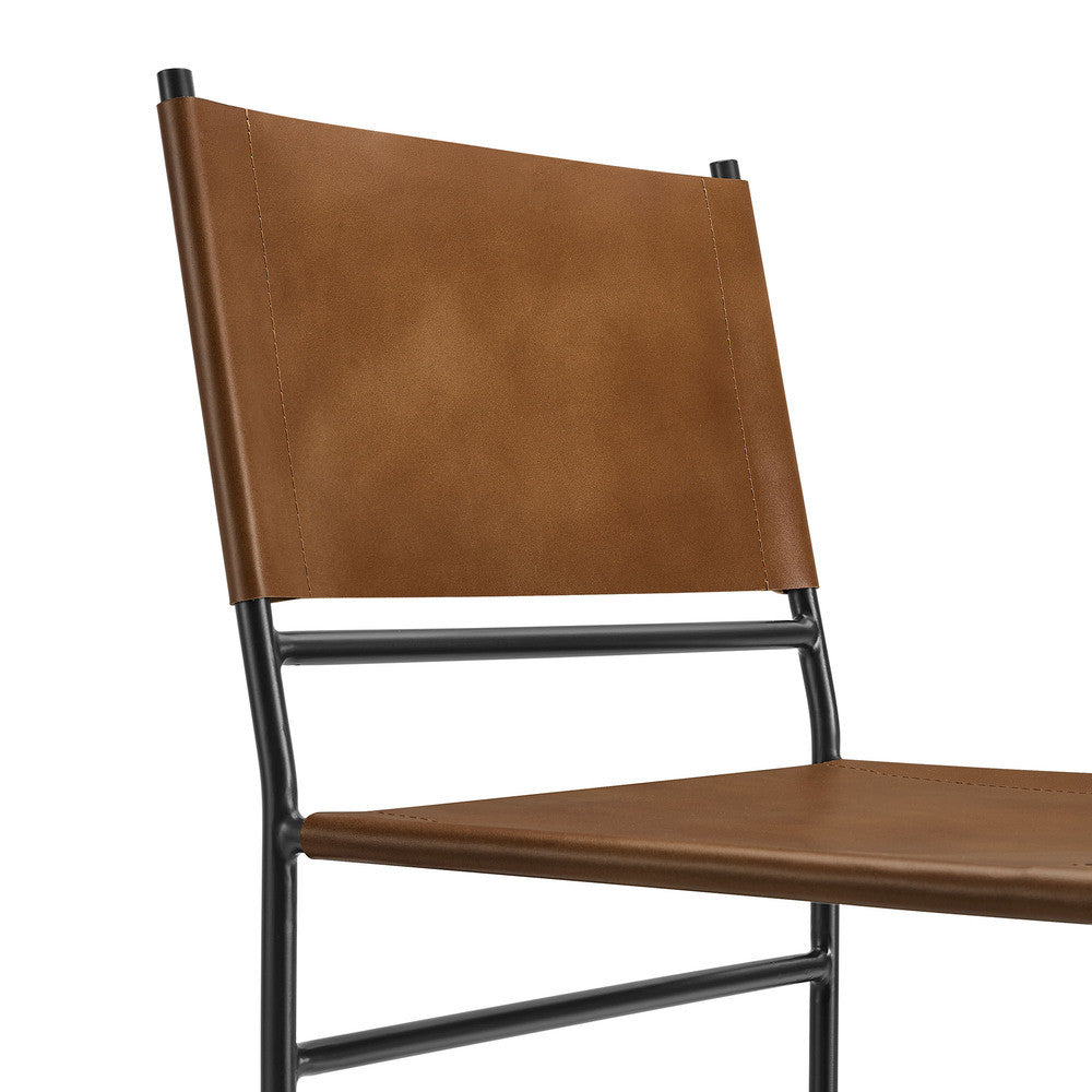 Modway Thatcher Leather and Metal Dining Chair by Modway-EEI-7196-TAN