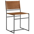 Modway EEI-7196-TAN Thatcher Leather and Metal Dining Chair Tan