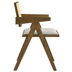 EEI-6919 Thera Vegan Leather Cane Dining Armchairs Set of 2 by Modway