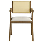 EEI-6919 Thera Vegan Leather Cane Dining Armchairs Set of 2 by Modway