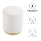 EEI-6652 Tilden 16" Round Performance Velvet Upholstered Ottoman by Modway
