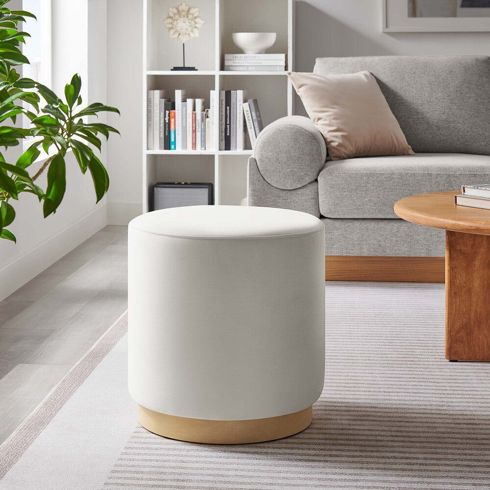 EEI-6652 Tilden 16" Round Performance Velvet Upholstered Ottoman by Modway