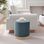 EEI-6652 Tilden 16" Round Performance Velvet Upholstered Ottoman by Modway