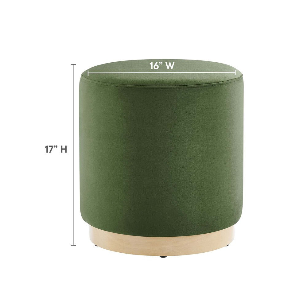 EEI-6652 Tilden 16" Round Performance Velvet Upholstered Ottoman by Modway