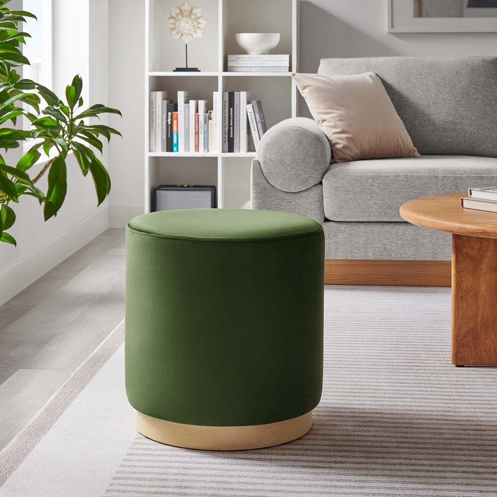 EEI-6652 Tilden 16" Round Performance Velvet Upholstered Ottoman by Modway