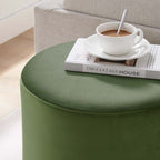 EEI-6652 Tilden 16" Round Performance Velvet Upholstered Ottoman by Modway