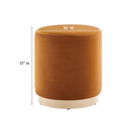 EEI-6652 Tilden 16" Round Performance Velvet Upholstered Ottoman by Modway