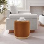 EEI-6652 Tilden 16" Round Performance Velvet Upholstered Ottoman by Modway