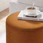 EEI-6652 Tilden 16" Round Performance Velvet Upholstered Ottoman by Modway