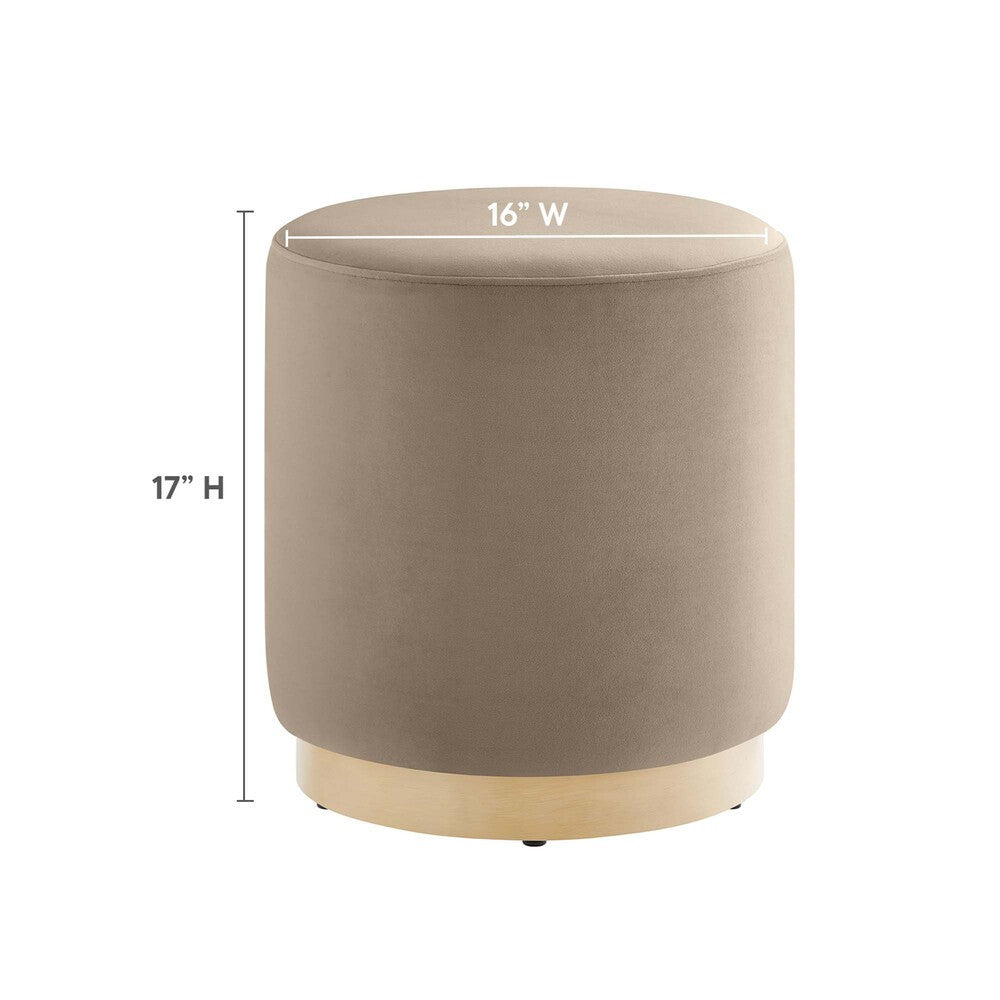 EEI-6652 Tilden 16" Round Performance Velvet Upholstered Ottoman by Modway