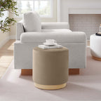 EEI-6652 Tilden 16" Round Performance Velvet Upholstered Ottoman by Modway
