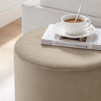 EEI-6652 Tilden 16" Round Performance Velvet Upholstered Ottoman by Modway