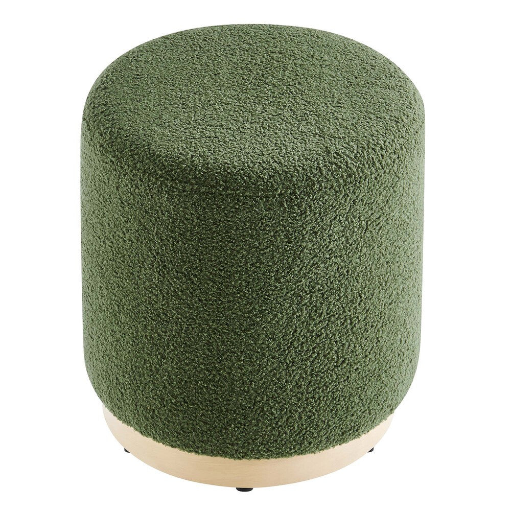 EEI-6653 Tilden 16" Round Sherpa Upholstered Ottoman by Modway