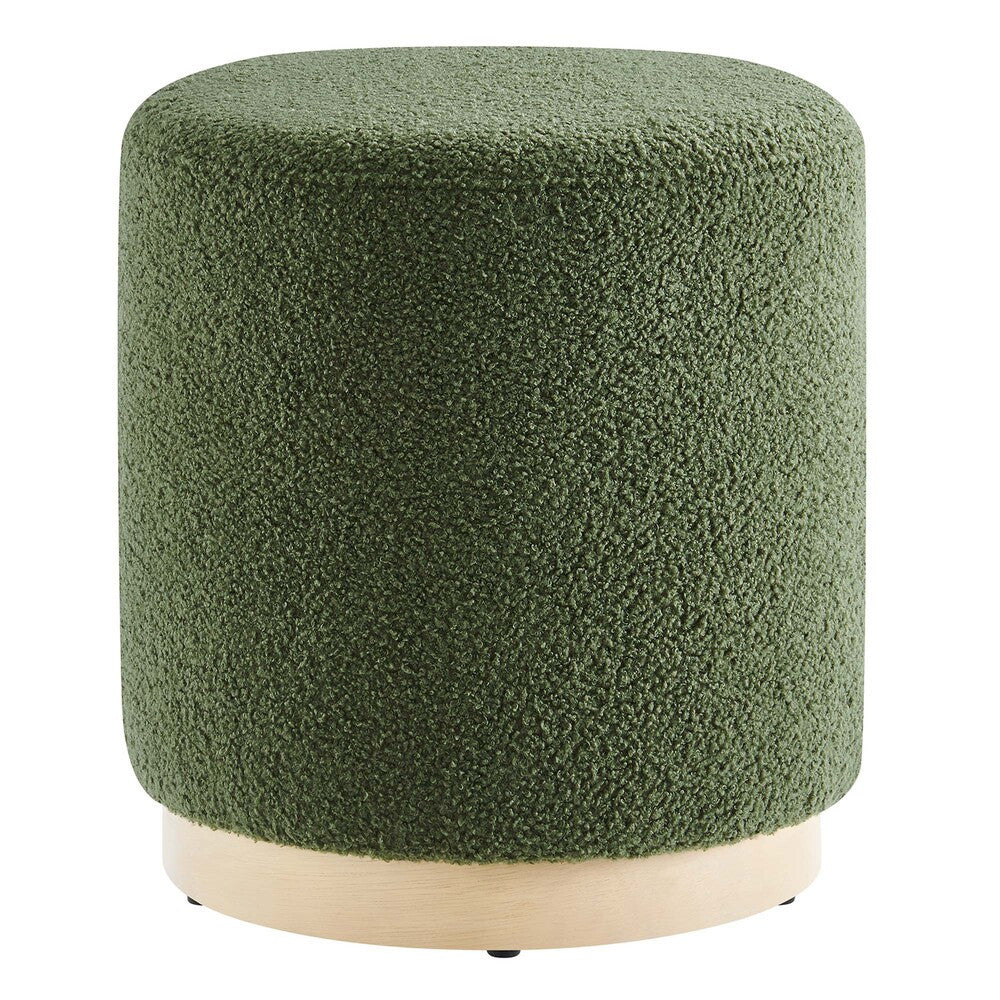EEI-6653 Tilden 16" Round Sherpa Upholstered Ottoman by Modway
