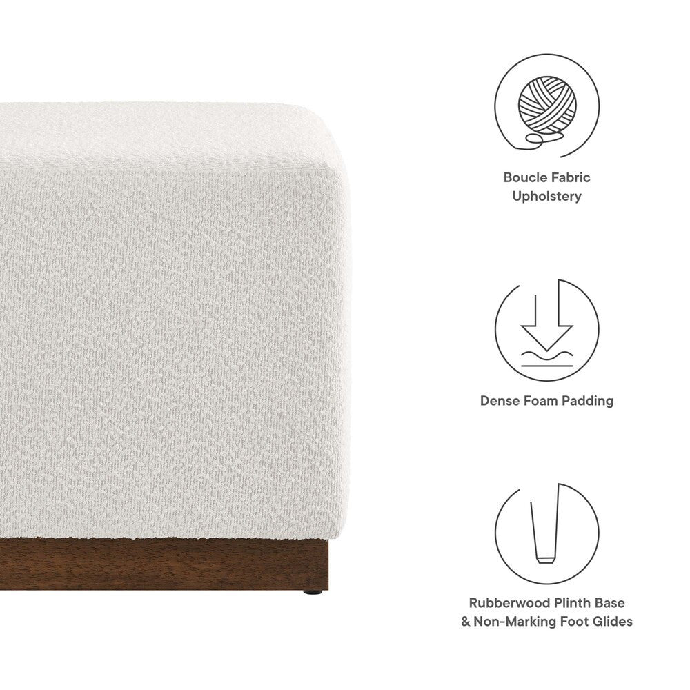 EEI-6641-CLO-WAL Tilden 17" Square Boucle Upholstered Ottoman by Modway