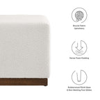 EEI-6641-CLO-WAL Tilden 17" Square Boucle Upholstered Ottoman by Modway