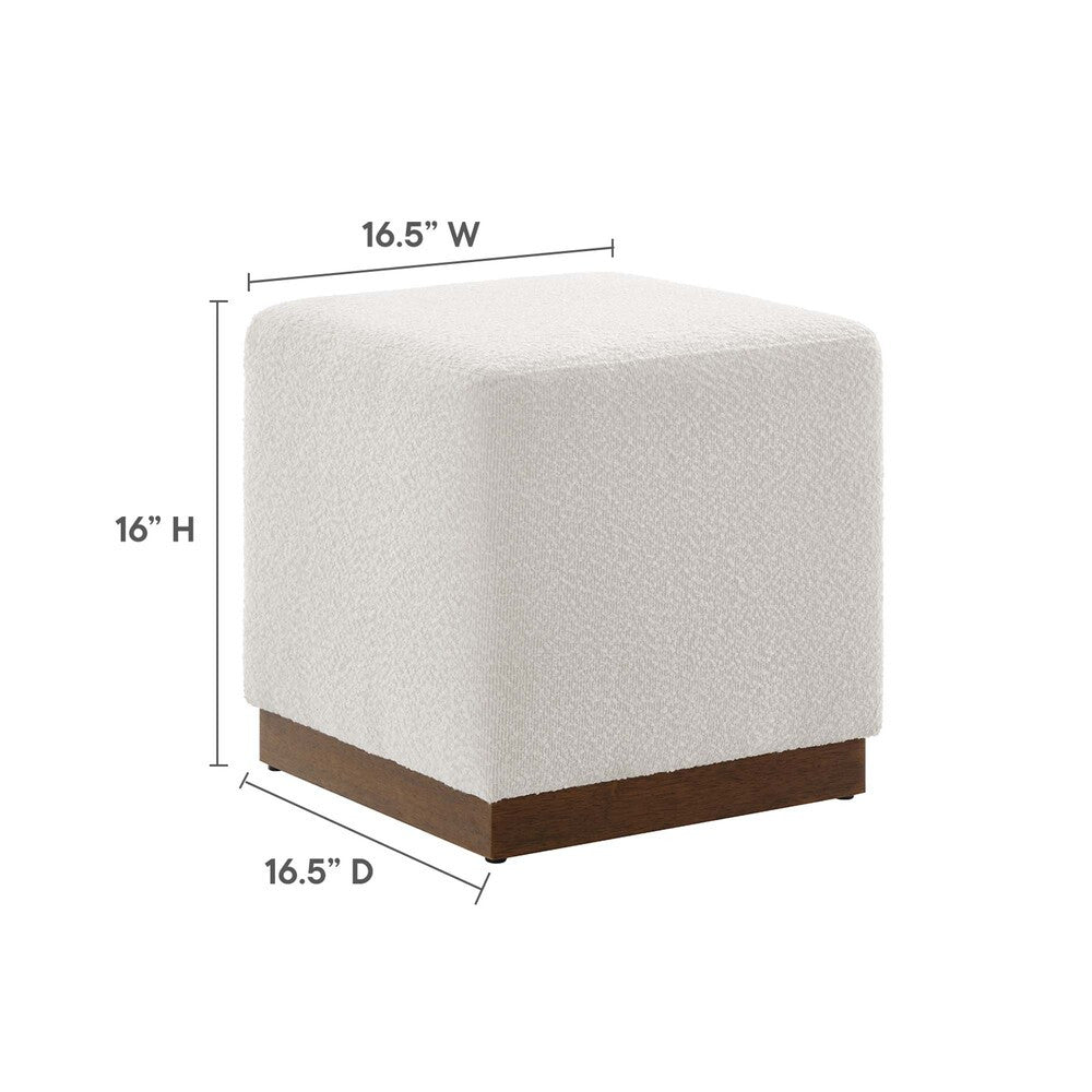 EEI-6641-CLO-WAL Tilden 17" Square Boucle Upholstered Ottoman by Modway
