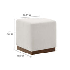 EEI-6641-CLO-WAL Tilden 17" Square Boucle Upholstered Ottoman by Modway